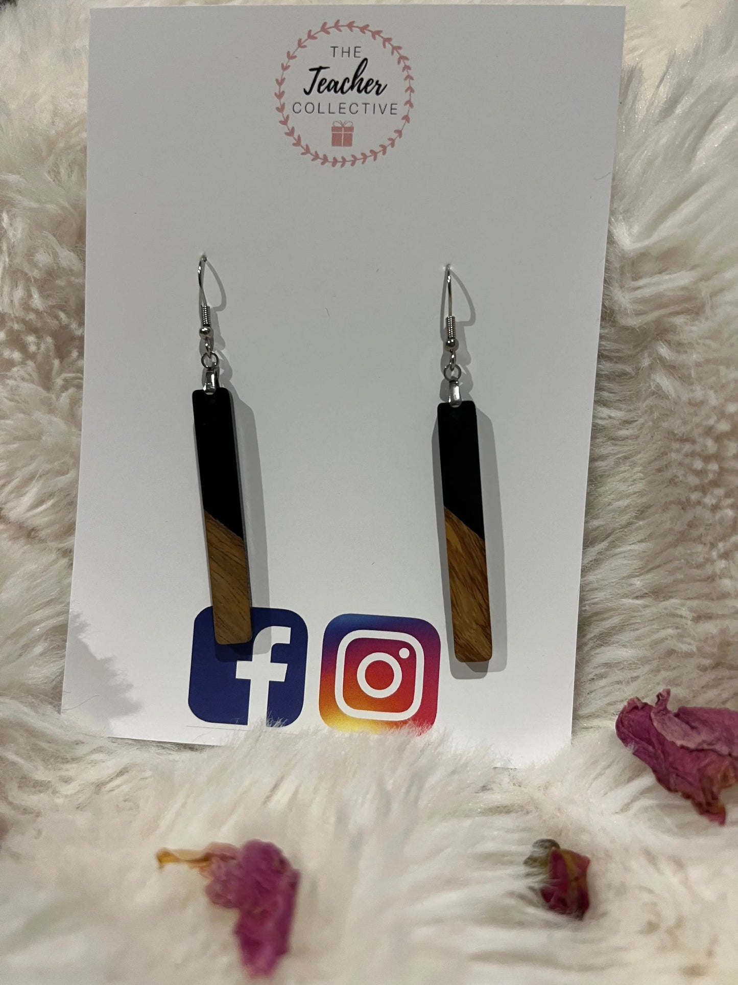 Wooden / Acrylic Earrings The Teacher Collective