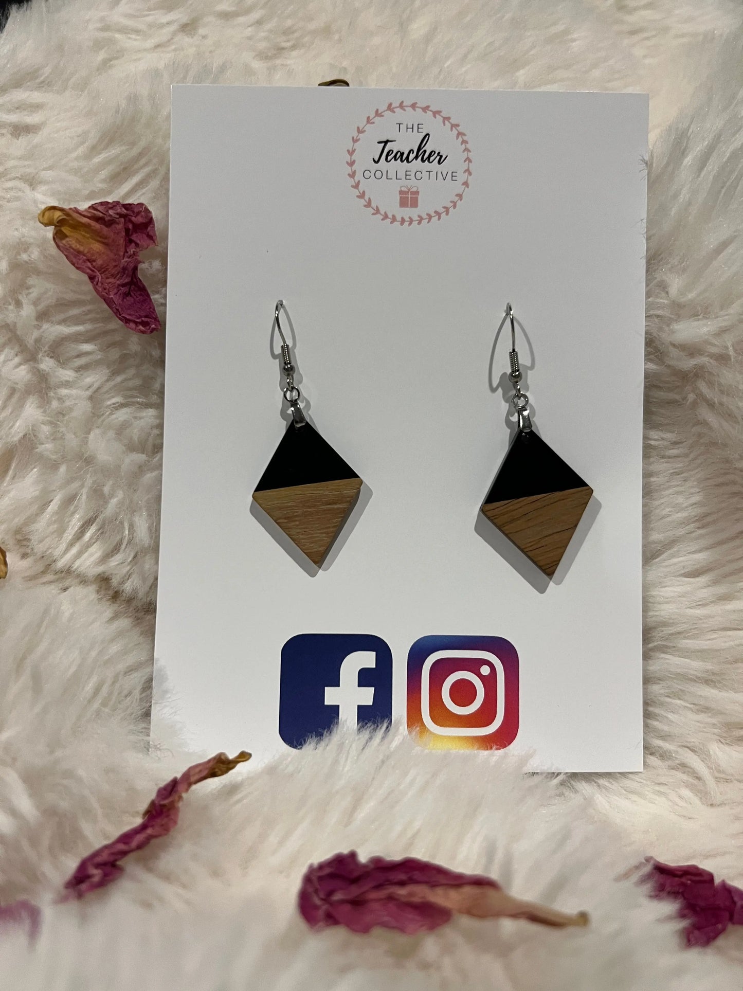 Wooden / Acrylic Earrings The Teacher Collective