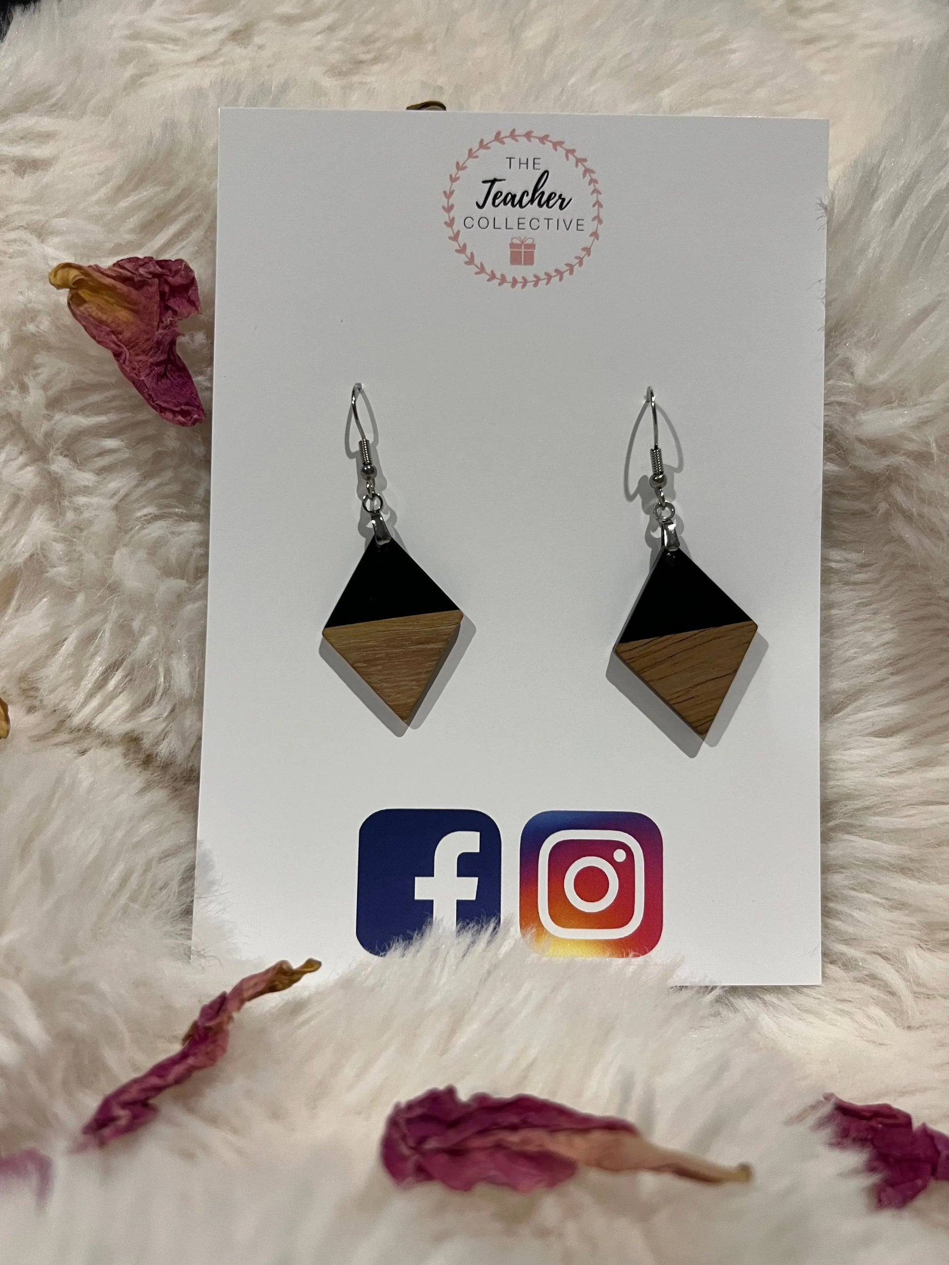 Wooden / Acrylic Earrings The Teacher Collective