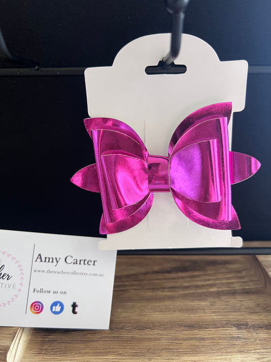 Faux hair bow