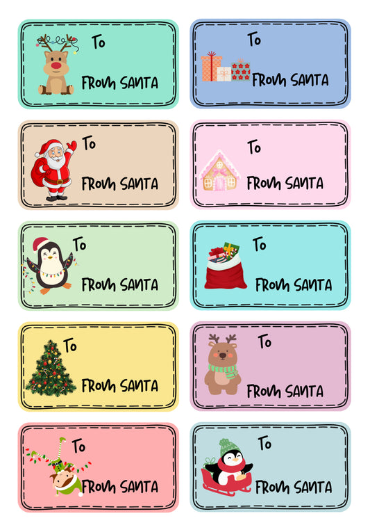 Traditional Christmas labels