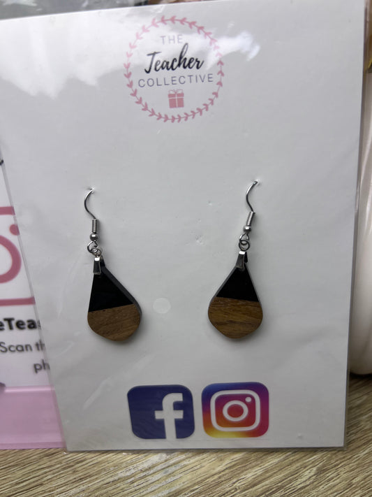 Wood / acrylic earrings
