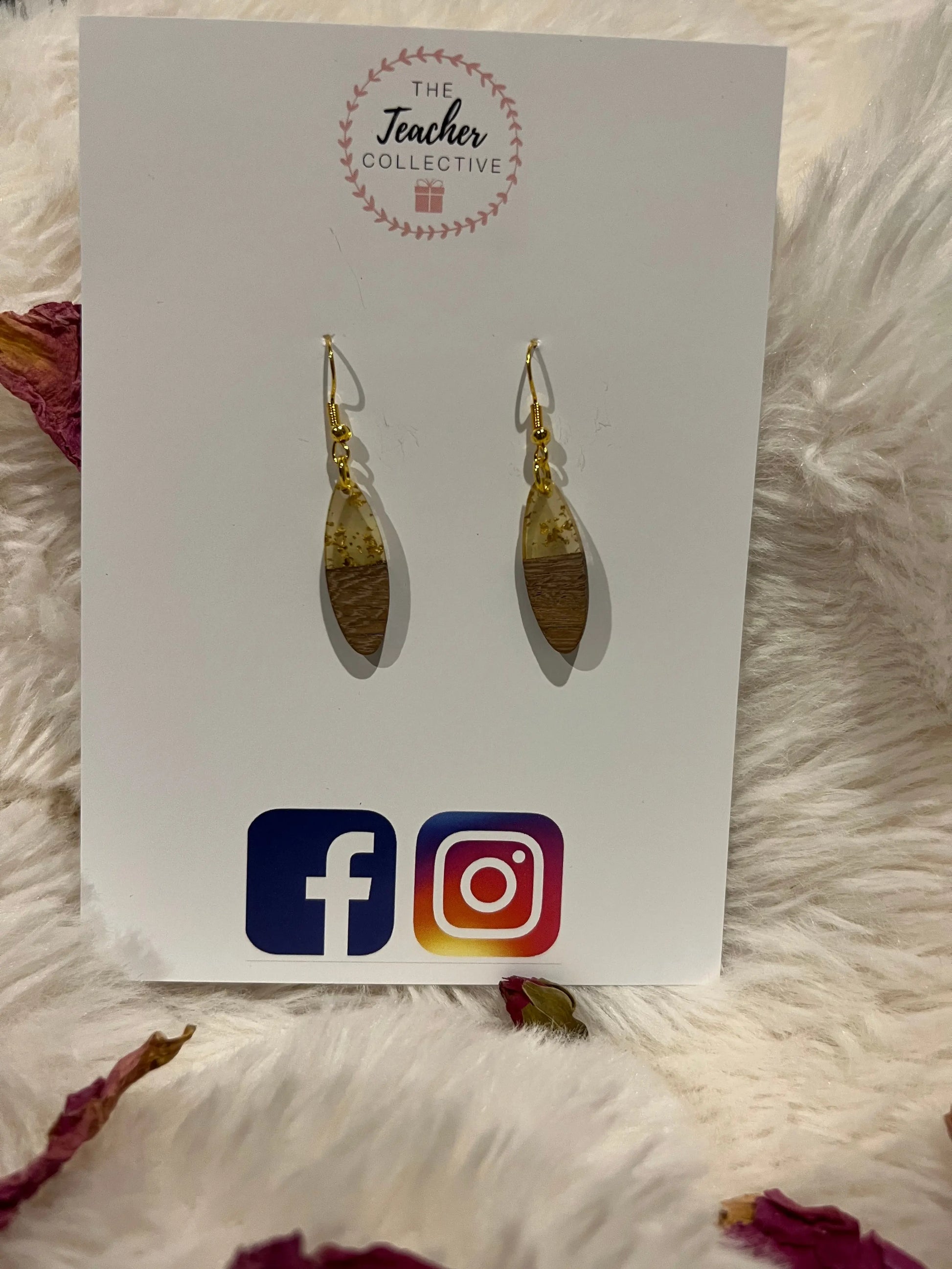 Wooden / Acrylic Earrings The Teacher Collective