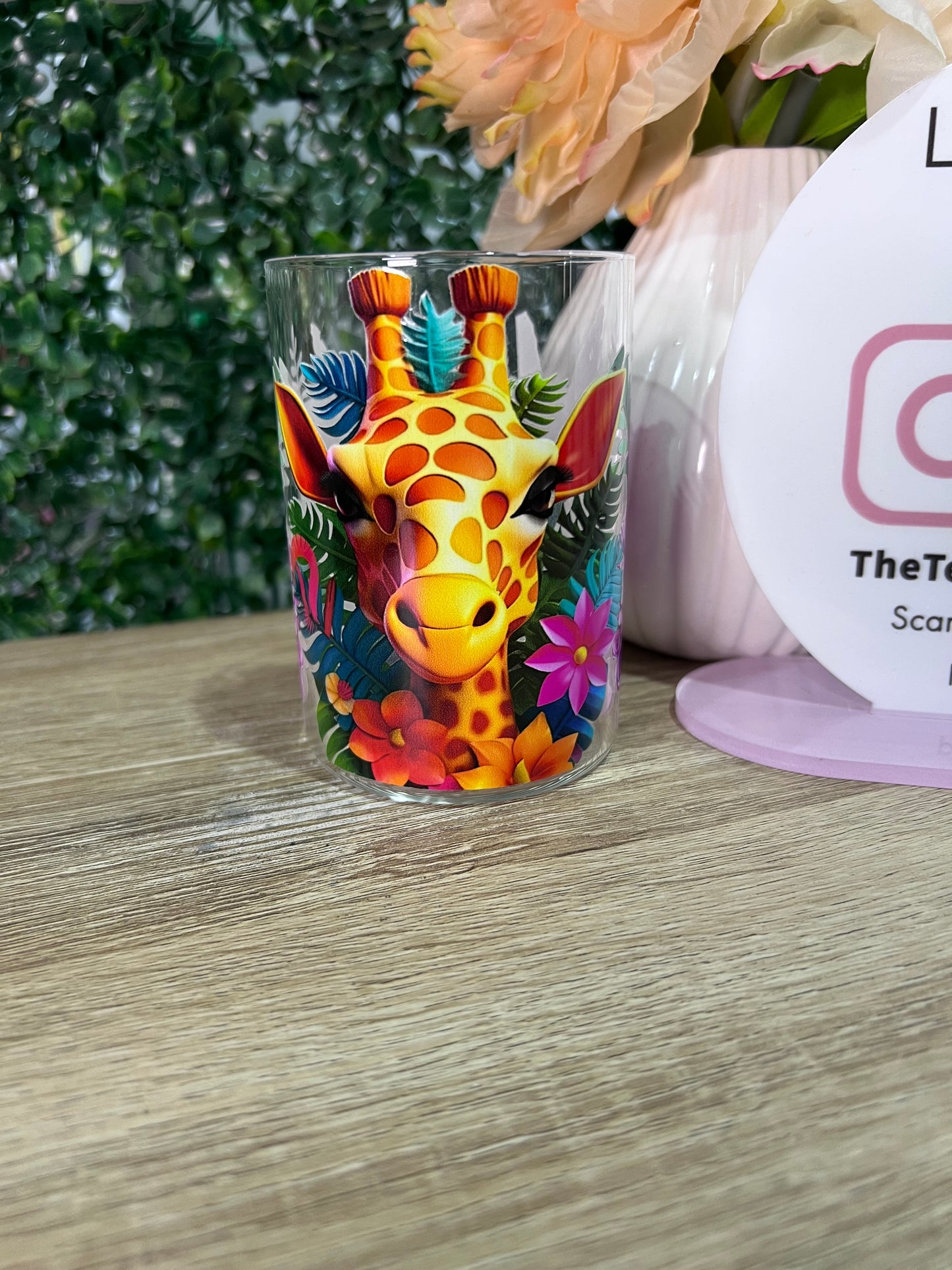 6 piece Animalia glass mug set