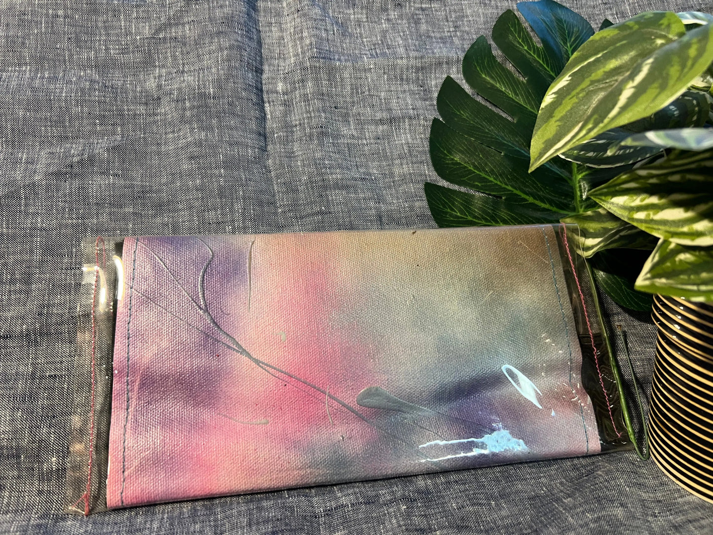 Small canvas clutch