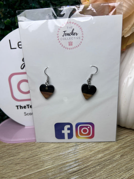 Wood / acrylic earrings