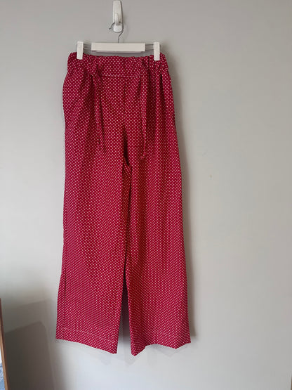Red polka dot pants - size 10