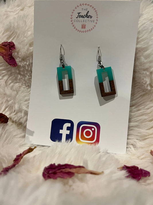 Wooden / Acrylic Earrings The Teacher Collective