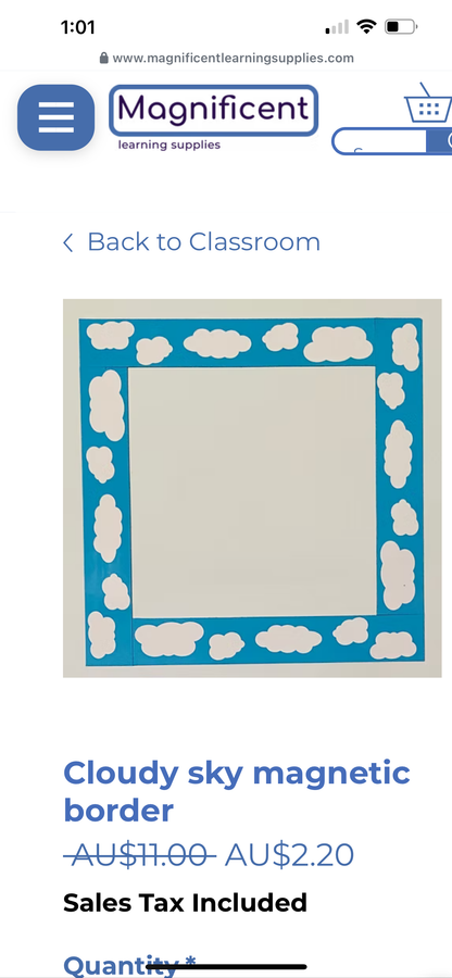 Cloud white board borders