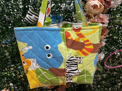 Vintage padded, lined tote bag set