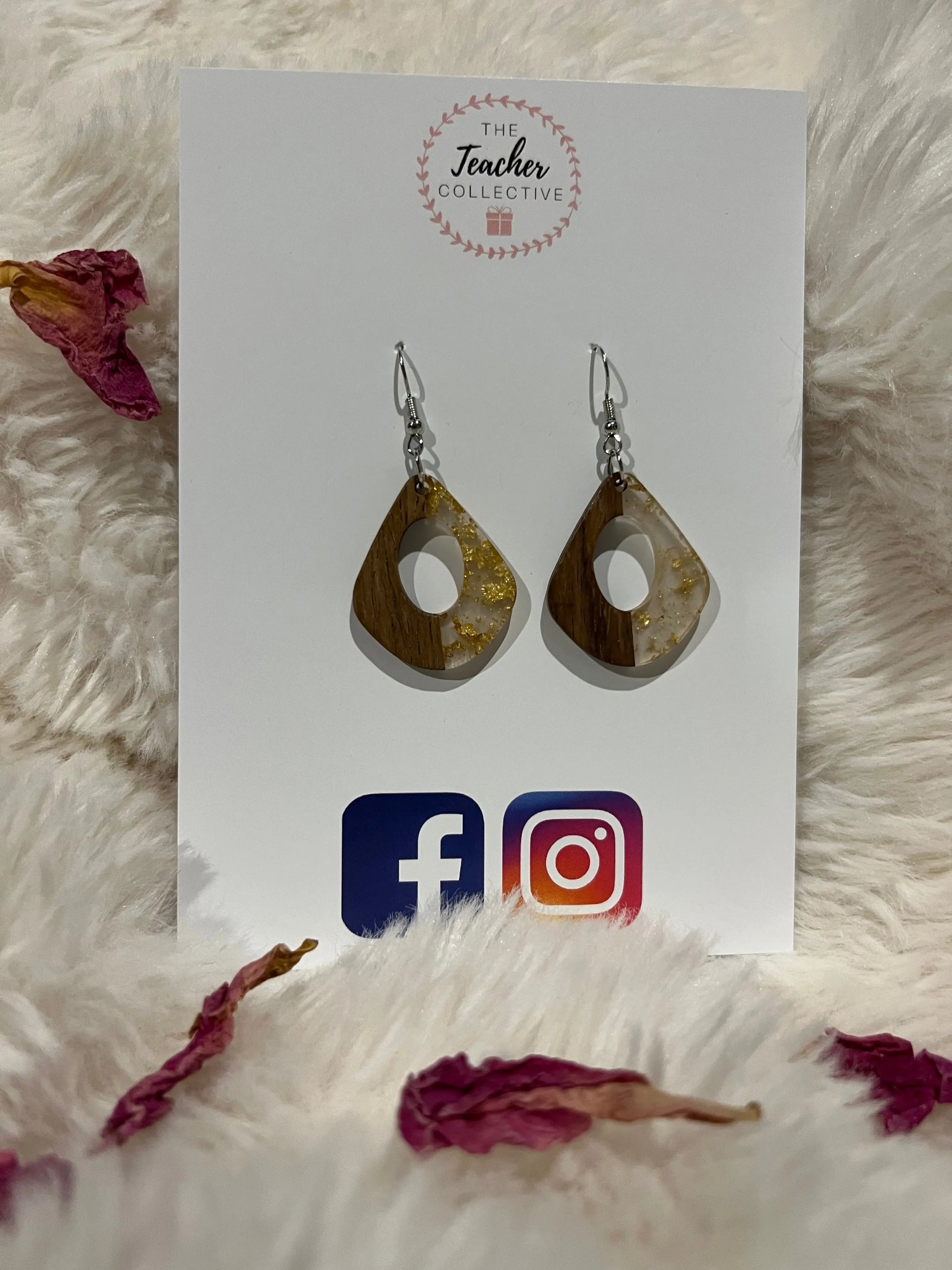 Wooden / Acrylic Earrings The Teacher Collective