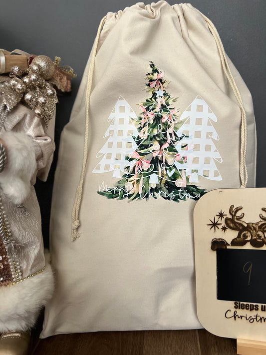 🌿 Blush Gingham Tree