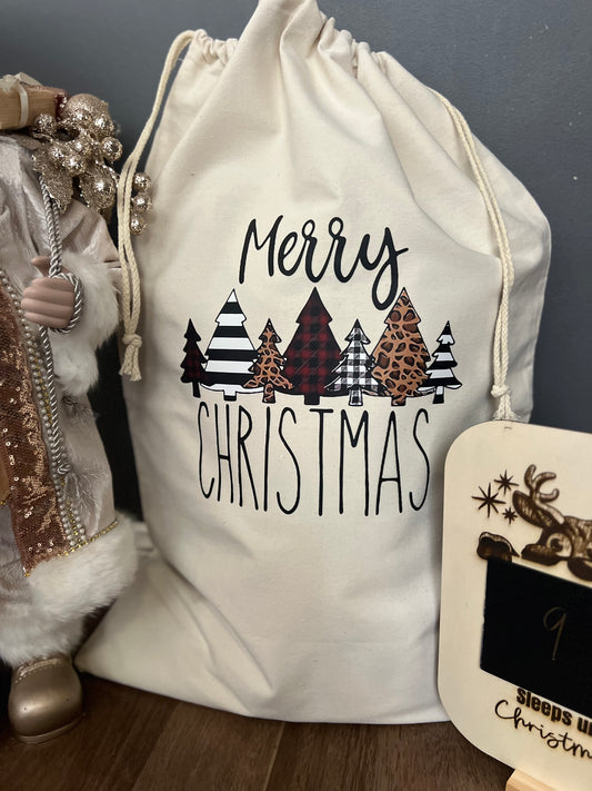 🐾 Neutral Plaid & Leopard Trees – stylish and earthy tones for a cozy Christmas feel