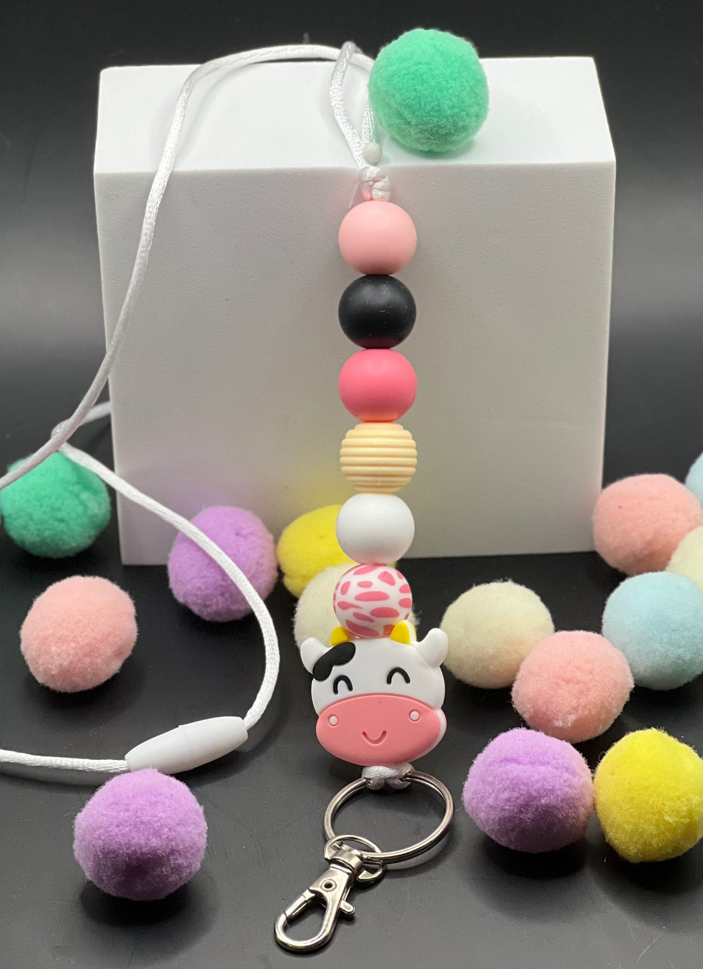 Silicone cow lanyard