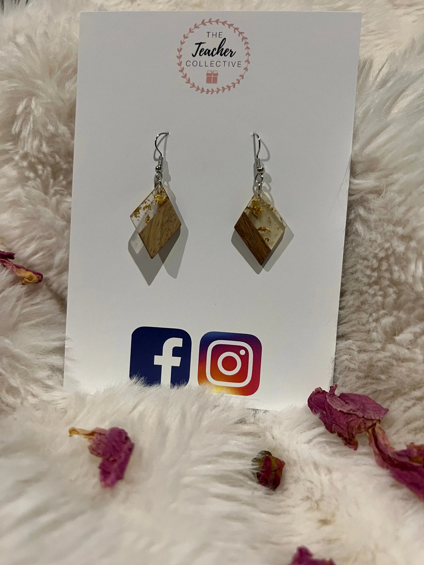 Wooden / Acrylic Earrings The Teacher Collective