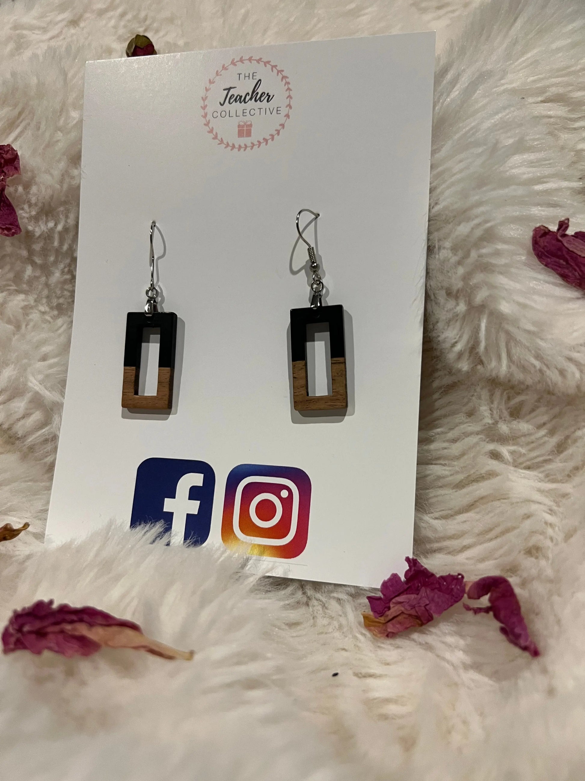 Wooden / Acrylic Earrings The Teacher Collective