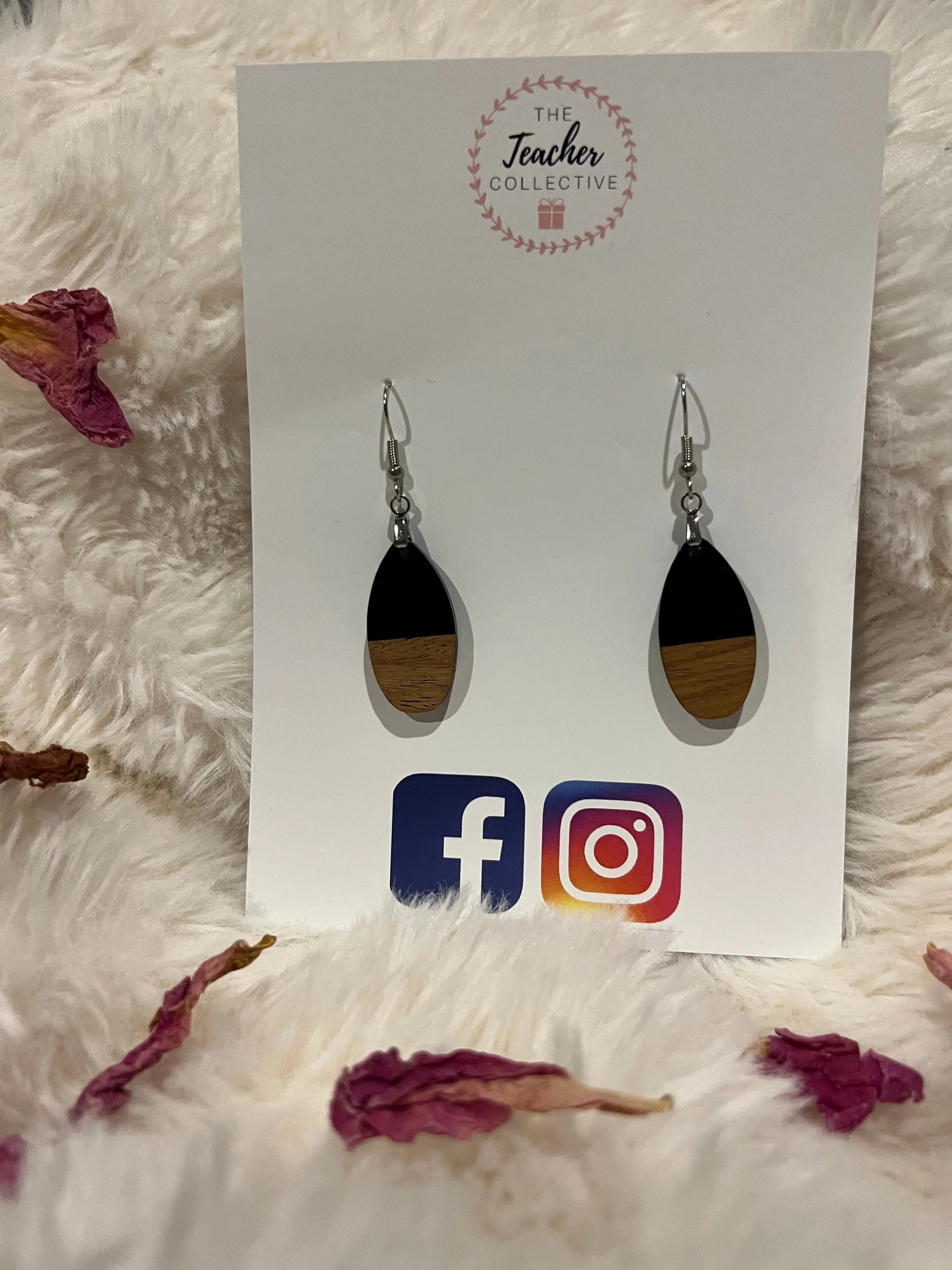 Wooden / Acrylic Earrings The Teacher Collective