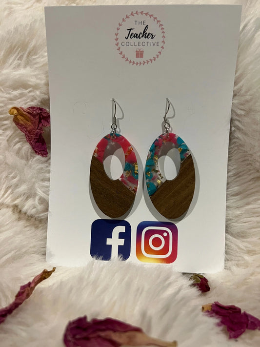Wooden / Acrylic Earrings The Teacher Collective