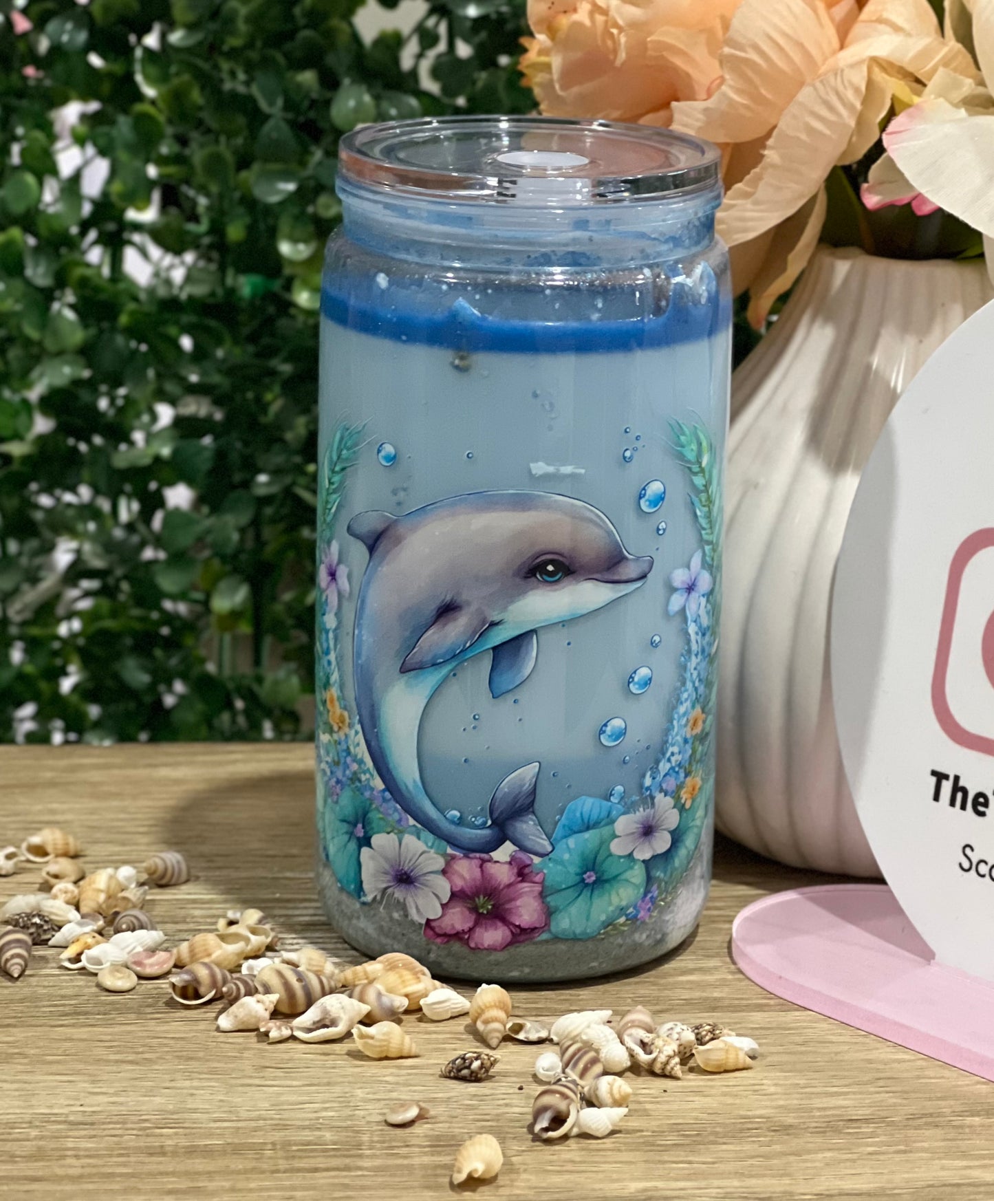 Seaside tumbler - dolphin