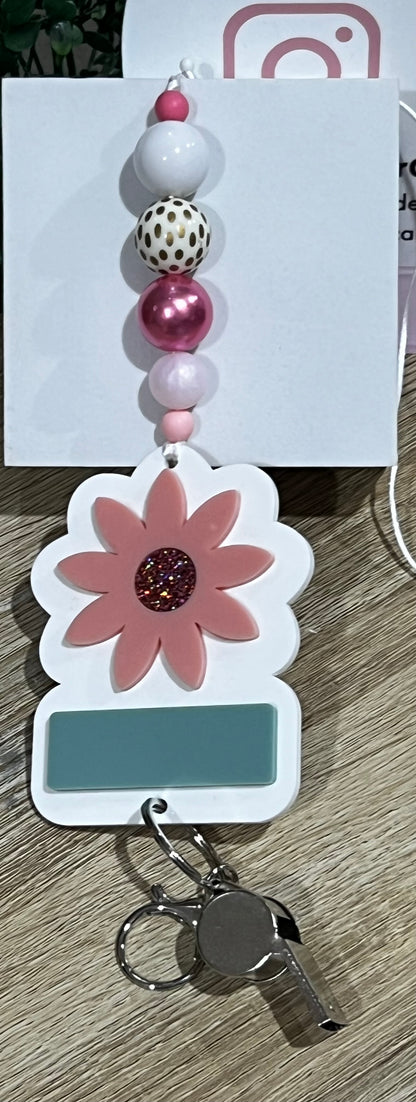 Flower name lanyard