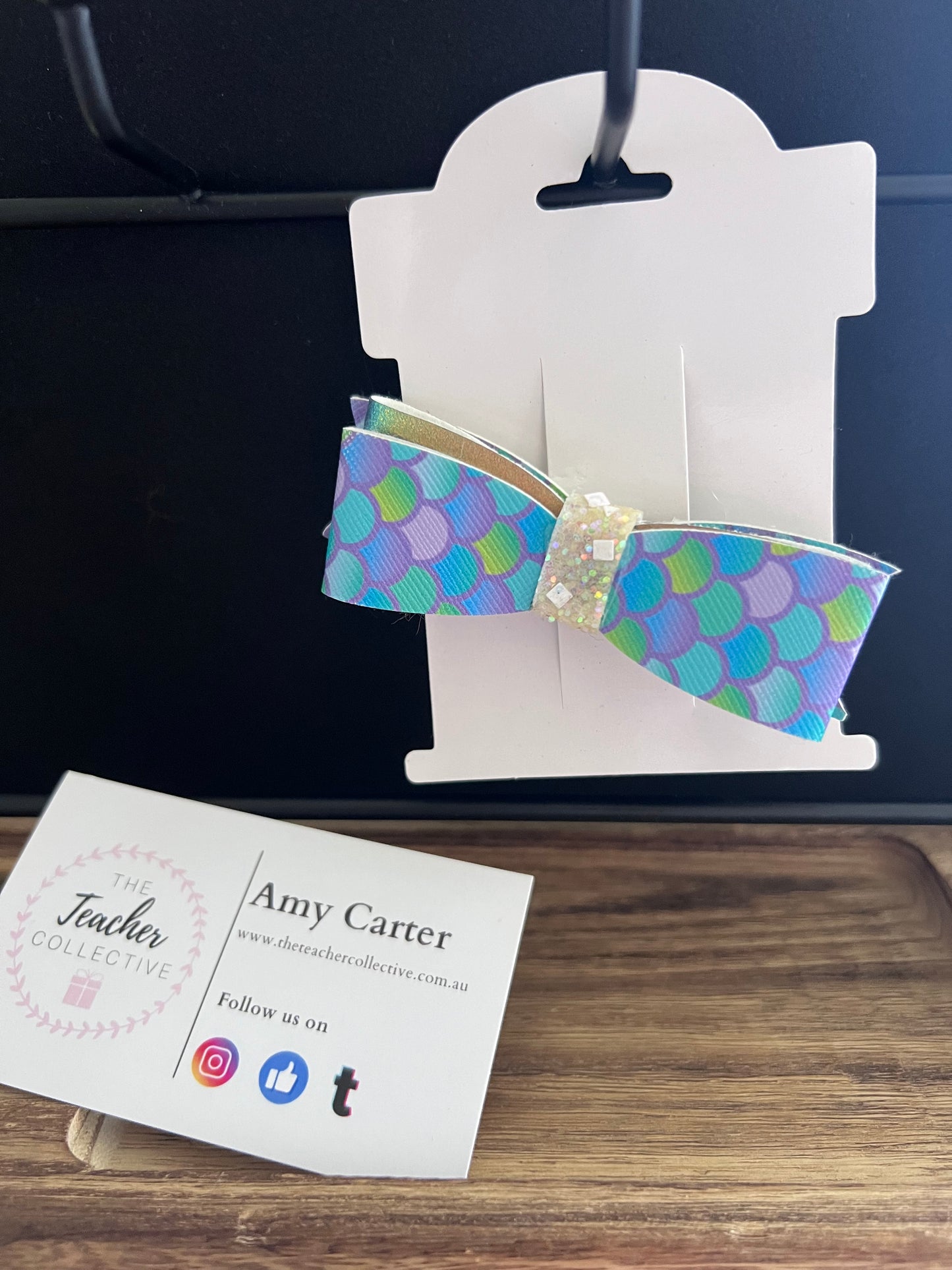 Faux hair bow