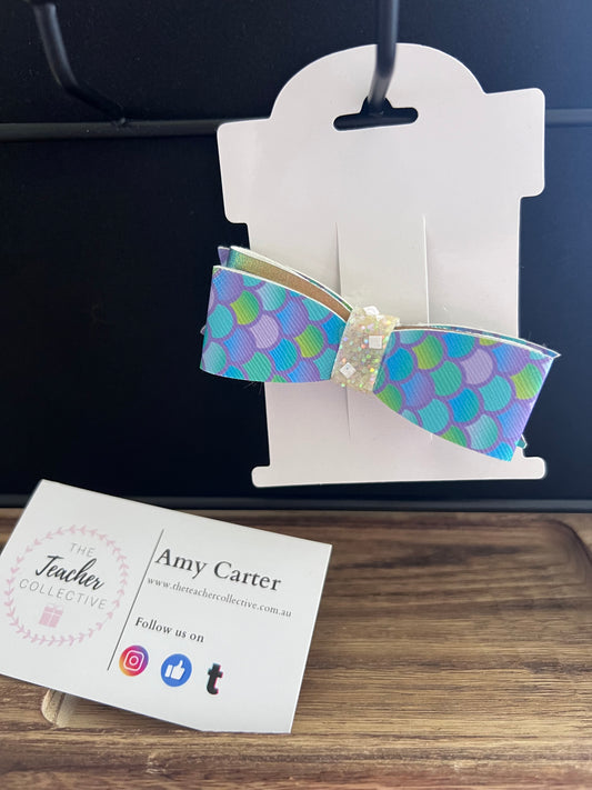 Faux hair bow