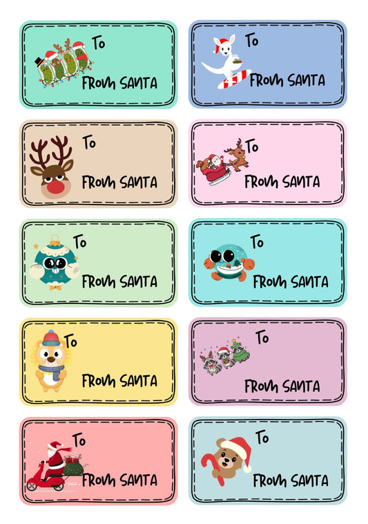 Quirky Christmas labels