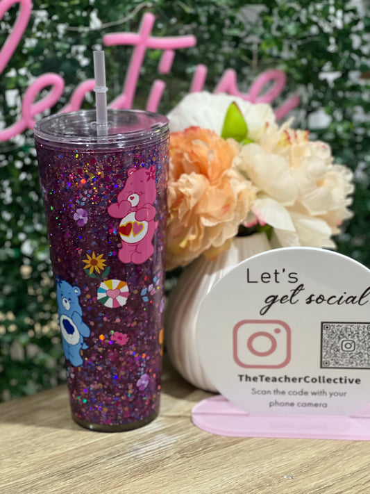 24oz acrylic snow globe cup
