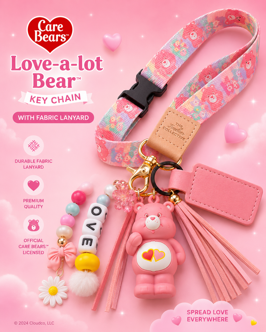 Care bear blind bag with our beautiful fabric lanyard
