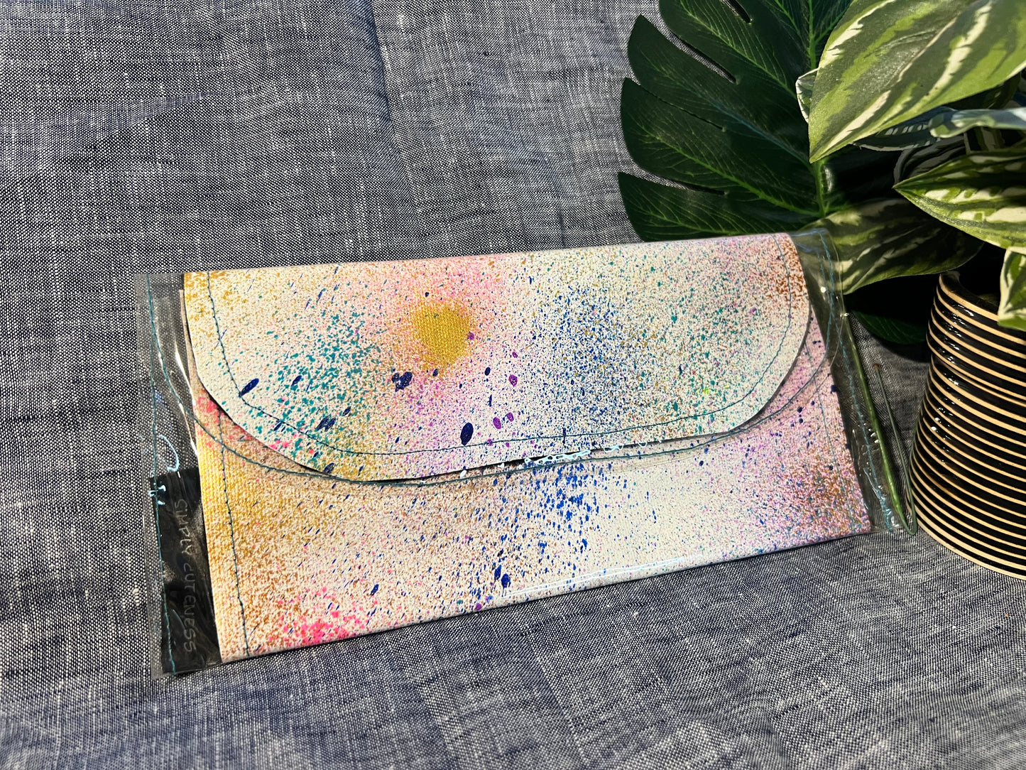 Small canvas clutch