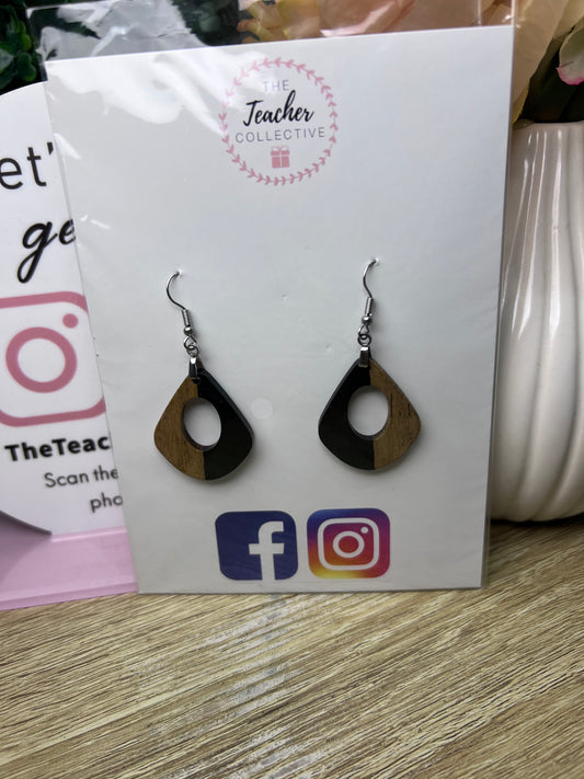 Wood / acrylic earrings