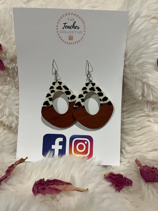 Wooden / Acrylic Earrings The Teacher Collective