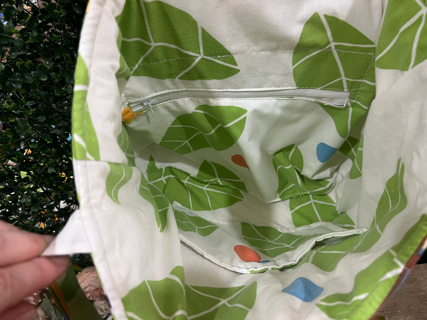 Vintage padded, lined tote bag set