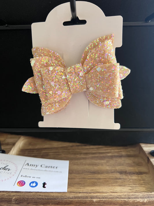 Faux hair bow