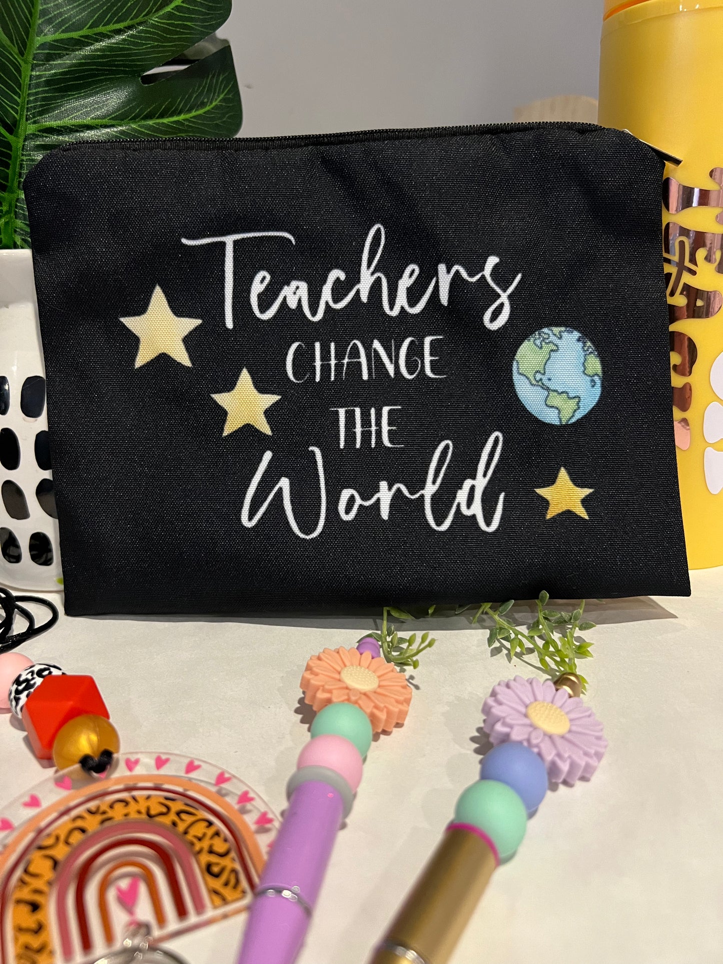 Black teacher pencil case