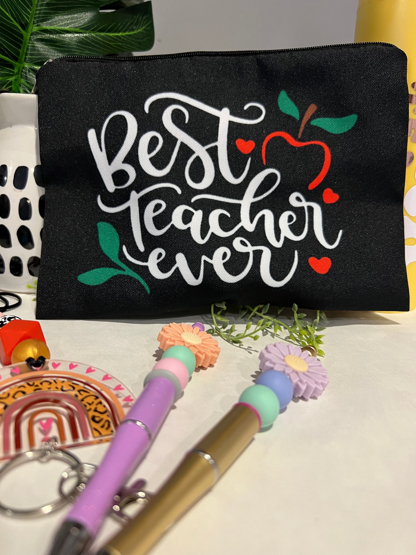 Black teacher pencil case